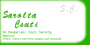 sarolta csuti business card